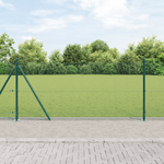 Casa si Gradina - Gradina si terasa - Garduri, panouri si accesorii - Zgarda sudata cu 13 stalpi flansati Verde 1x50 m Otel - Infinity.ro