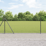 Casa si Gradina - Gradina si terasa - Garduri, panouri si accesorii - Set de Stalpi de Gard Set de 2 Gri Metal 10 x 1 m Durabil - Infinity.ro