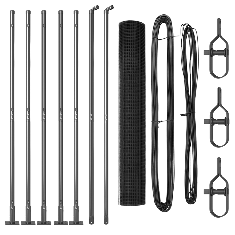 Casa si Gradina - Gradina si terasa - Garduri, panouri si accesorii - Set de Stalpi de Gard Set de 2 Gri Metal 10 x 1 m Durabil - Infinity.ro