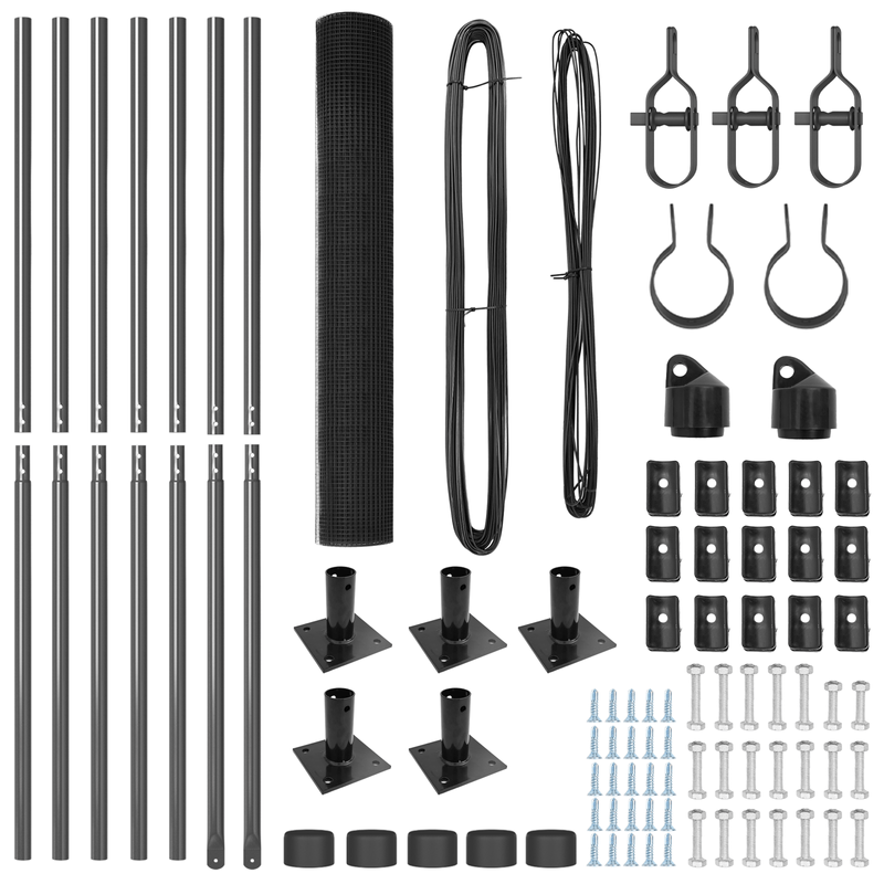 Casa si Gradina - Gradina si terasa - Garduri, panouri si accesorii - Set de Stalpi de Gard Set de 2 Gri Metal 10 x 1 m Durabil - Infinity.ro