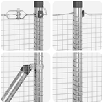 Casa si Gradina - Gradina si terasa - Garduri, panouri si accesorii - Zid din Sarma Sudata cu 7 Stalpi Flansati 0.8x10 m Otel Galvanizat - Infinity.ro