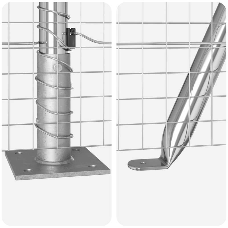 Casa si Gradina - Gradina si terasa - Garduri, panouri si accesorii - Gard din Sarma Sudate cu 13 Posturi Flansate 0.8 x 25 m Otel Galvanizat - Infinity.ro