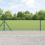 Casa si Gradina - Gradina si terasa - Garduri, panouri si accesorii - Gard din sarma sudata cu 13 stalpi flansati Verde 0.4x100 m - Infinity.ro
