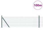 Casa si Gradina - Gradina si terasa - Garduri, panouri si accesorii - Gard din sarma sudata cu 13 stalpi flansati Verde 0.4x100 m - Infinity.ro