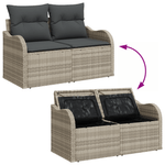 Casa si Gradina - Gradina si terasa - Mobilier exterior - Canapele si fotolii gradina - Set de canapea de gradina  5 piese cu perne gri deschis din poliratan - Infinity.ro