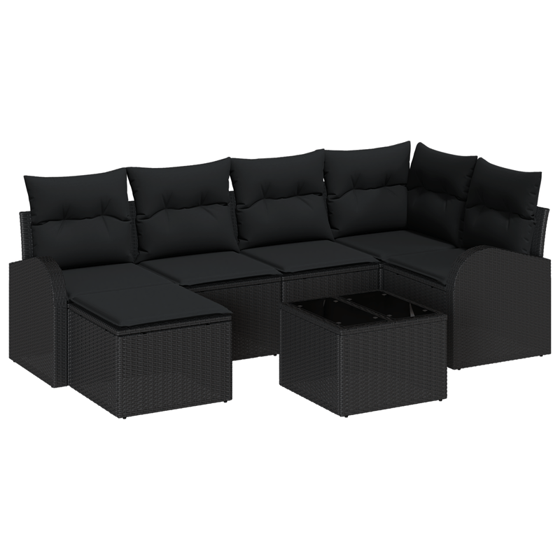 Casa si Gradina - Gradina si terasa - Mobilier exterior - Canapele si fotolii gradina - Set de Canapea Gradina  cu Pernite Bej Ratan Poli - Infinity.ro