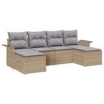 Casa si Gradina - Gradina si terasa - Mobilier exterior - Canapele si fotolii gradina - Set canapea gradina  cu perne bej din ratan poli - Infinity.ro