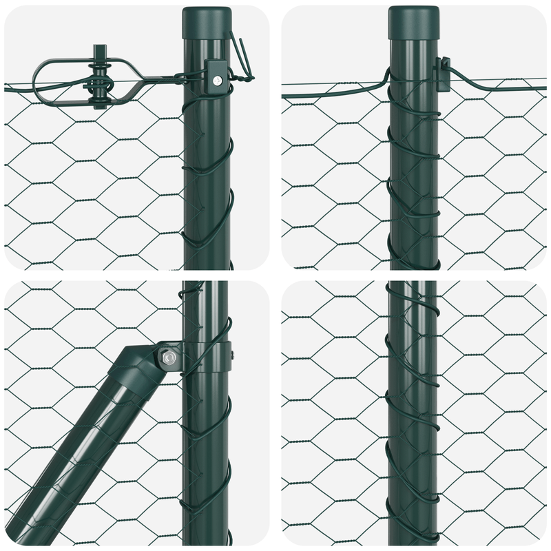 Casa si Gradina - Gradina si terasa - Garduri, panouri si accesorii - Set de Gard 2 buc Verde padure Otel 25 x 1 m Durabil - Infinity.ro