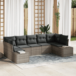 Casa si Gradina - Gradina si terasa - Mobilier exterior - Canapele si fotolii gradina - Set de canapea de gradina cu perne gri din ratan poli - Infinity.ro