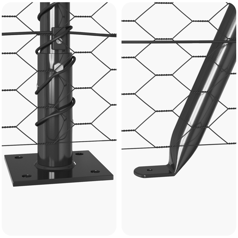 Casa si Gradina - Gradina si terasa - Garduri, panouri si accesorii - Gard Hexagonal Gri 1.4x25 m Otel - Infinity.ro