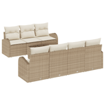 Casa si Gradina - Gradina si terasa - Mobilier exterior - Canapele si fotolii gradina - Set de Sofa pentru Gradina  cu 8 Piese cu Perne Bej Ratan Polimeric - Infinity.ro