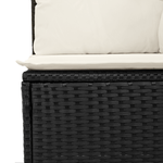 Casa si Gradina - Gradina si terasa - Mobilier exterior - Canapele si fotolii gradina - Set Canapea Gradina cu perne Negru Poliratan Acacia - Infinity.ro