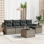 Casa si Gradina - Gradina si terasa - Mobilier exterior - Canapele si fotolii gradina - Set de canapea de gradina  de 5 piese cu perne Ratan poli negru - Infinity.ro