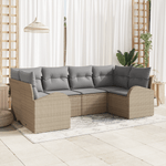 Casa si Gradina - Gradina si terasa - Mobilier exterior - Canapele si fotolii gradina - Set canapea gradina  cu perne bej din ratan poli - Infinity.ro