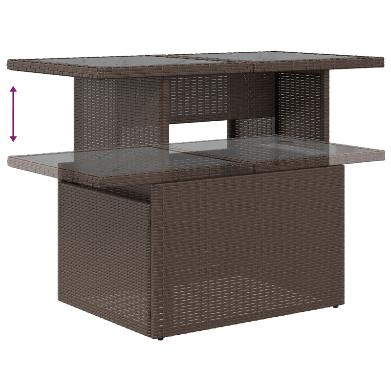 Casa si Gradina - Gradina si terasa - Mobilier exterior - Canapele si fotolii gradina - Set de Canapea pentru Gradina  5 Piese cu Perne Maro Poli Ratan - Infinity.ro