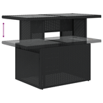 Casa si Gradina - Gradina si terasa - Mobilier exterior - Canapele si fotolii gradina - Set canapea gradina 7 piese perne Negru Ratan Polimeric - Infinity.ro
