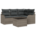 Casa si Gradina - Gradina si terasa - Mobilier exterior - Canapele si fotolii gradina - Set Canapea Gradina  4 Piese cu Perne Ratan Poli Negru - Infinity.ro