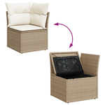 Casa si Gradina - Gradina si terasa - Mobilier exterior - Canapele si fotolii gradina - Set de canapea de gradina 10 piese cu perne Bej Poliratan - Infinity.ro