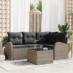 Casa si Gradina - Gradina si terasa - Mobilier exterior - Canapele si fotolii gradina - Set canapea de gradina  cu 4 piese cu perne Ratan poli negru - Infinity.ro
