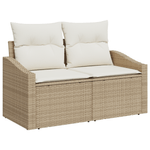 Casa si Gradina - Gradina si terasa - Mobilier exterior - Canapele si fotolii gradina - Set de Dining pentru Gradina cu 6 Piese si Perne Bej Poliratan - Infinity.ro