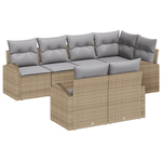 Casa si Gradina - Gradina si terasa - Mobilier exterior - Canapele si fotolii gradina - Set canapea de gradina  cu perne Bej din poli-ratan - Infinity.ro