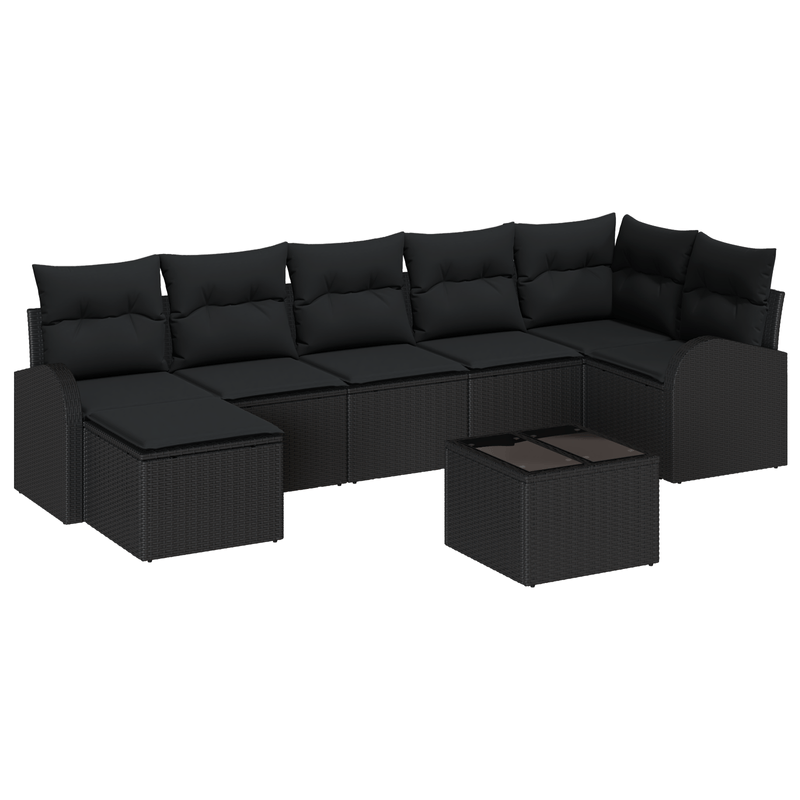 Casa si Gradina - Gradina si terasa - Mobilier exterior - Canapele si fotolii gradina - Set canapea gradina  8 piese cu perne bej - Infinity.ro