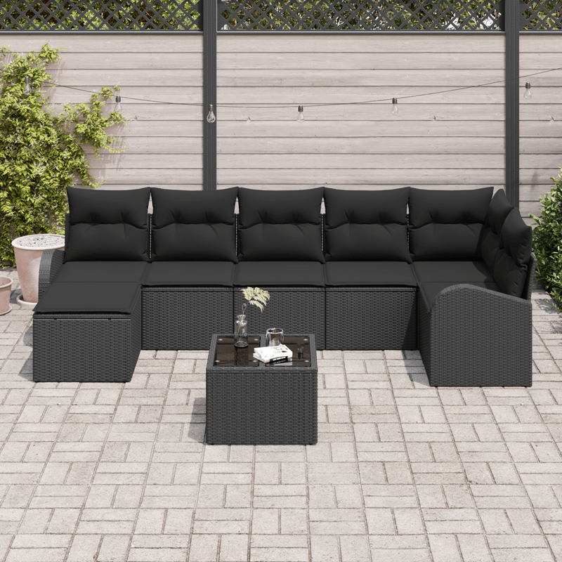 Casa si Gradina - Gradina si terasa - Mobilier exterior - Canapele si fotolii gradina - Set canapea gradina  8 piese cu perne bej - Infinity.ro