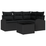 Casa si Gradina - Gradina si terasa - Mobilier exterior - Canapele si fotolii gradina - Set de canapea de gradina  cu 5 piese si perne Ratan poli bej - Infinity.ro