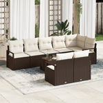 Casa si Gradina - Gradina si terasa - Mobilier exterior - Canapele si fotolii gradina - Set de canapea de gradina  cu perne gri din poli ratan - Infinity.ro