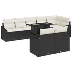 Casa si Gradina - Gradina si terasa - Mobilier exterior - Canapele si fotolii gradina - Set de canapea de gradina 9 piese cu perne Ratan negru - Infinity.ro
