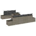 Casa si Gradina - Gradina si terasa - Mobilier exterior - Canapele si fotolii gradina - Set de canapea de gradina 8 piese cu perne gri din ratan sintetic - Infinity.ro