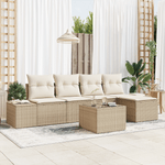 Casa si Gradina - Gradina si terasa - Mobilier exterior - Canapele si fotolii gradina - Set de canapea de gradina cu perne maro din ratan poliester - Infinity.ro