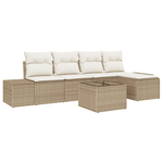 Casa si Gradina - Gradina si terasa - Mobilier exterior - Canapele si fotolii gradina - Set de canapea de gradina cu perne maro din ratan poliester - Infinity.ro