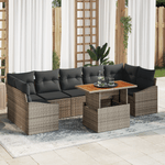 Casa si Gradina - Gradina si terasa - Mobilier exterior - Canapele si fotolii gradina - Set Canapea Gradina cu 8 Piese si Perne Gri Ratan Polimeric - Infinity.ro