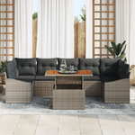 Casa si Gradina - Gradina si terasa - Mobilier exterior - Canapele si fotolii gradina - Set Canapea Gradina cu 8 Piese si Perne Gri Ratan Polimeric - Infinity.ro
