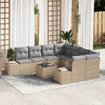 Casa si Gradina - Gradina si terasa - Mobilier exterior - Canapele si fotolii gradina - Set Canapele Gradina cu Pernite Bej Ratan - Infinity.ro
