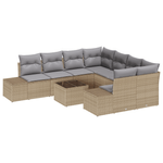 Casa si Gradina - Gradina si terasa - Mobilier exterior - Canapele si fotolii gradina - Set Canapele Gradina cu Pernite Bej Ratan - Infinity.ro