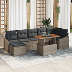 Casa si Gradina - Gradina si terasa - Mobilier exterior - Canapele si fotolii gradina - Set de sofa pentru gradina din 8 piese cu perne gri din ratan poli - Infinity.ro