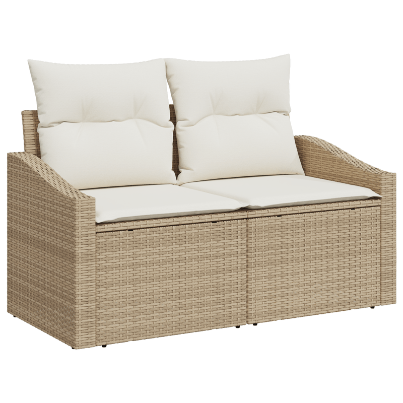 Casa si Gradina - Gradina si terasa - Mobilier exterior - Canapele si fotolii gradina - Set de canapea pentru gradina 5 piese cu perne Bej din poliratan - Infinity.ro