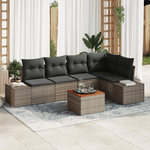 Casa si Gradina - Gradina si terasa - Mobilier exterior - Canapele si fotolii gradina - Set Canapea Gradina cu Perne Gri din Poliratan Acacia - Infinity.ro