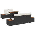 Casa si Gradina - Gradina si terasa - Mobilier exterior - Seturi mobila gradina - Set de Sofa  6 Piese cu Perne in Ratan Poli Negru - Infinity.ro