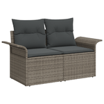 Casa si Gradina - Gradina si terasa - Mobilier exterior - Canapele si fotolii gradina - Set Canapea Gradina  11 Piese cu Perne Gri Poliratan - Infinity.ro
