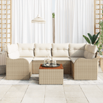 Casa si Gradina - Gradina si terasa - Mobilier exterior - Canapele si fotolii gradina - Set canapea gradina  cu perne Bej Ratan Poli Acacia - Infinity.ro