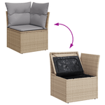Casa si Gradina - Gradina si terasa - Mobilier exterior - Canapele si fotolii gradina - Set de canapele de gradina cu perne Bej din ratan poli Acacia - Infinity.ro