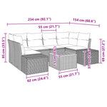 Casa si Gradina - Gradina si terasa - Mobilier exterior - Canapele si fotolii gradina - Set de canapele de gradina cu perne Bej din ratan poli Acacia - Infinity.ro