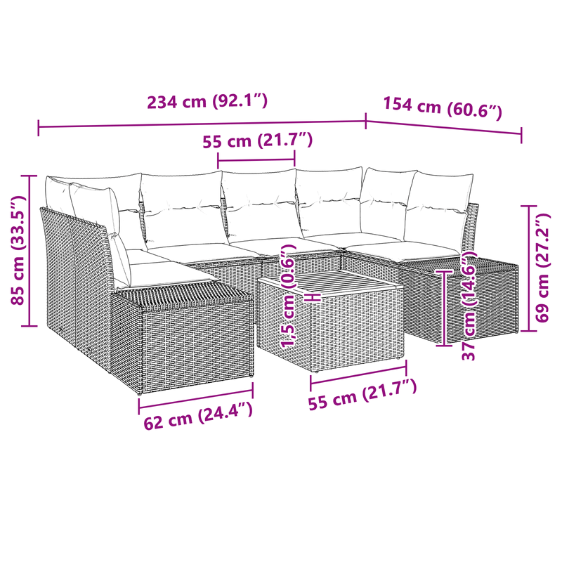Casa si Gradina - Gradina si terasa - Mobilier exterior - Canapele si fotolii gradina - Set de canapele de gradina cu perne Bej din ratan poli Acacia - Infinity.ro