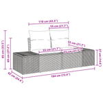 Casa si Gradina - Gradina si terasa - Mobilier exterior - Canapele si fotolii gradina - Set de canapele de gradina cu perne Bej din ratan poli Acacia - Infinity.ro