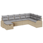 Casa si Gradina - Gradina si terasa - Mobilier exterior - Canapele si fotolii gradina - Set 8 piese canapea gradina cu perne Bej Ratan PE - Infinity.ro