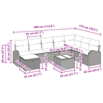 Casa si Gradina - Gradina si terasa - Mobilier exterior - Canapele si fotolii gradina - Set de canapea pentru gradina cu perne gri deschis din ratan poli - Infinity.ro