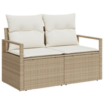 Casa si Gradina - Gradina si terasa - Mobilier exterior - Canapele si fotolii gradina - Set canapea gradina 8 piese cu perne Ratan bej - Infinity.ro